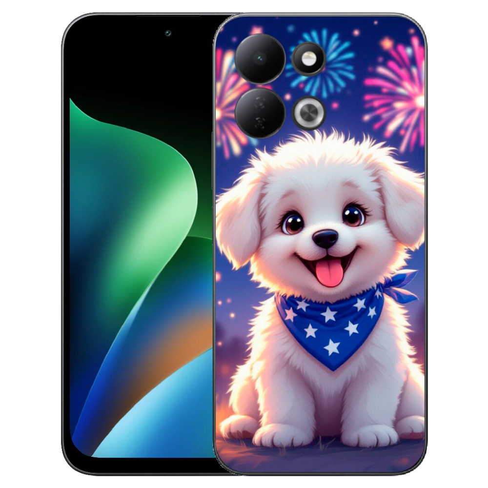 Gélový kryt mmCase na Xiaomi Redmi 17 4G/5G - slávnostné šteňa