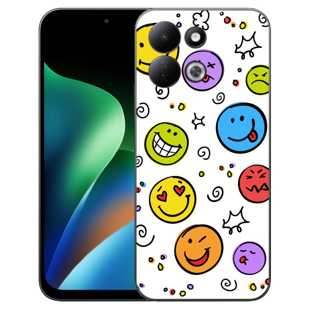Gélový kryt mmCase na Xiaomi Redmi 17 4G/5G - smajlíci