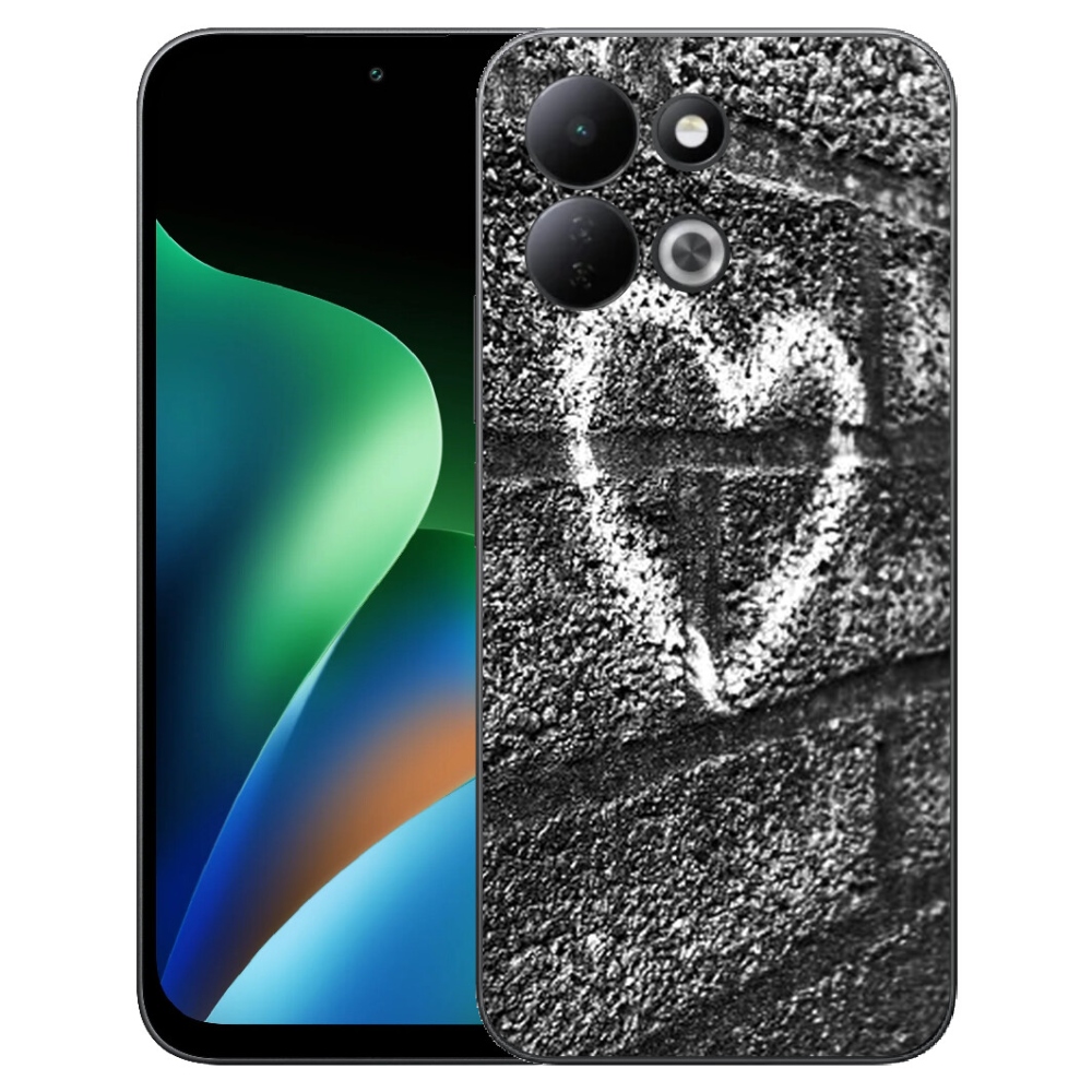 Gélový kryt mmCase na Xiaomi Redmi 17 4G/5G - srdce na stene