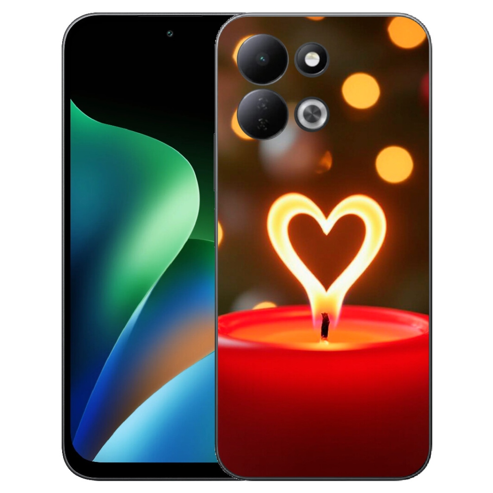 Gélový kryt mmCase na Xiaomi Redmi 17 4G/5G - srdce z plameňa