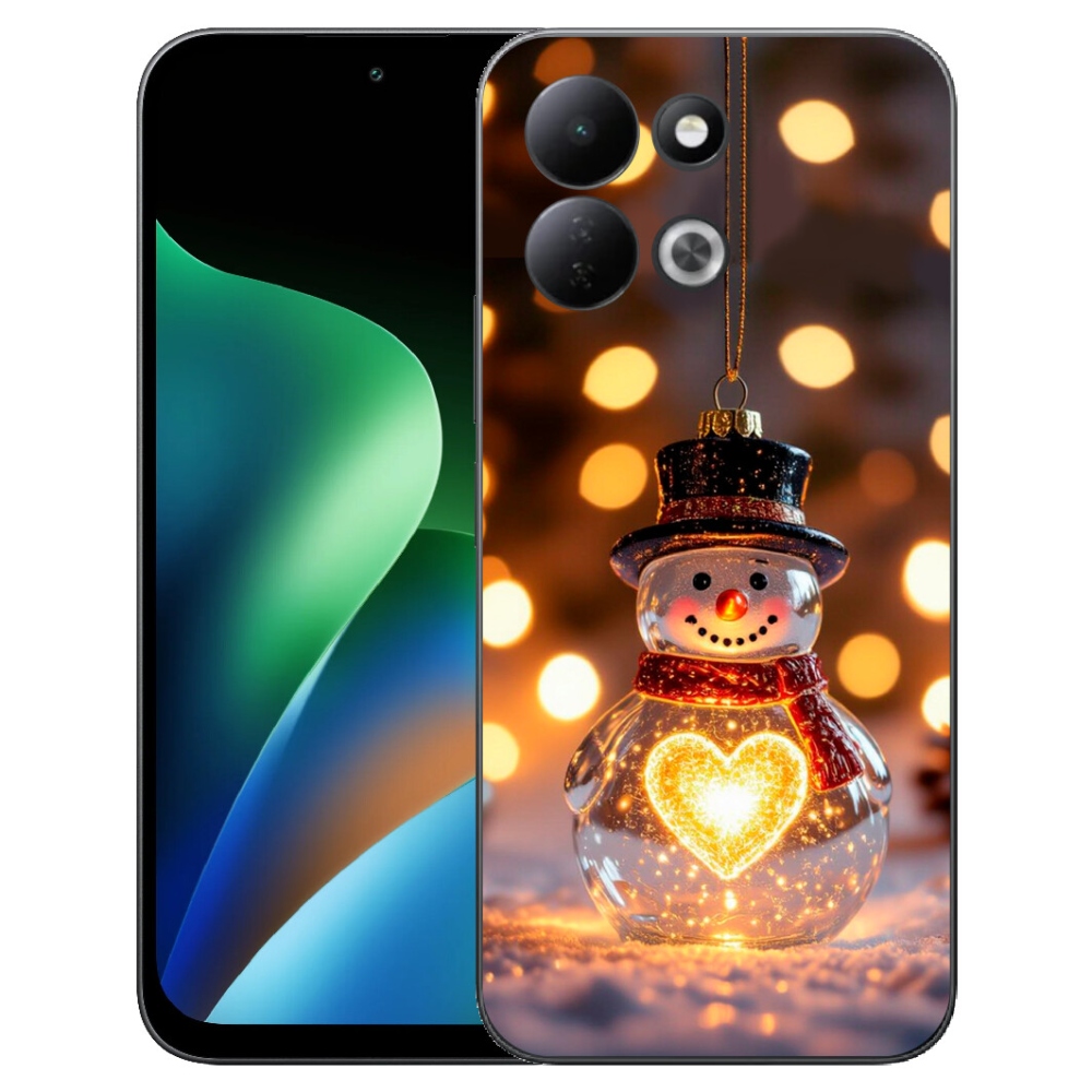 Gélový kryt mmCase na Xiaomi Redmi 17 4G/5G - svietiaci vianočný snehuliak