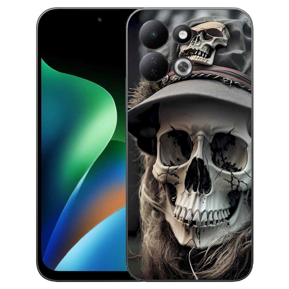 Gélový kryt mmCase na Xiaomi Redmi 17 4G/5G - temná lebka