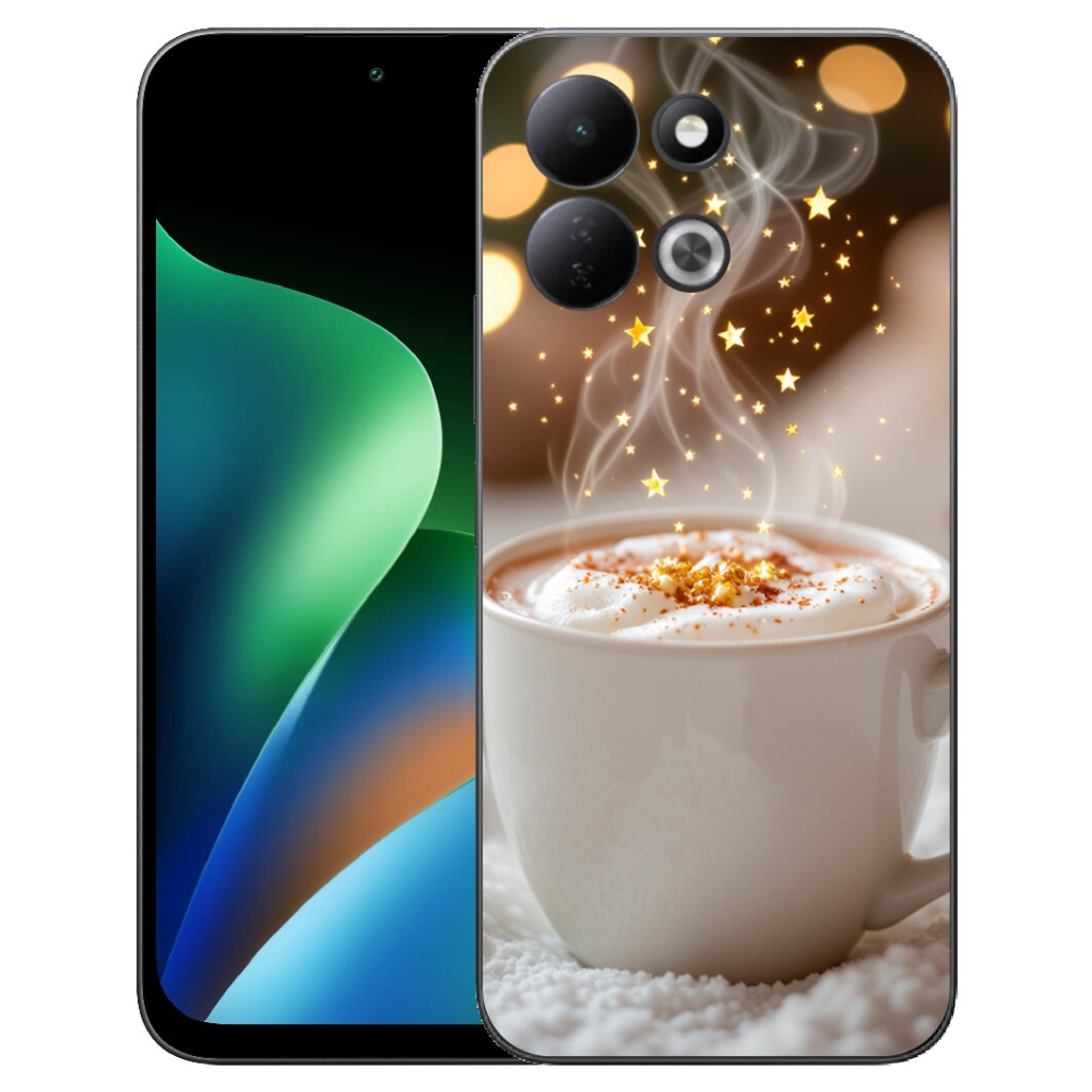 Gélový kryt mmCase na Xiaomi Redmi 17 4G/5G - vianočný horúci nápoj
