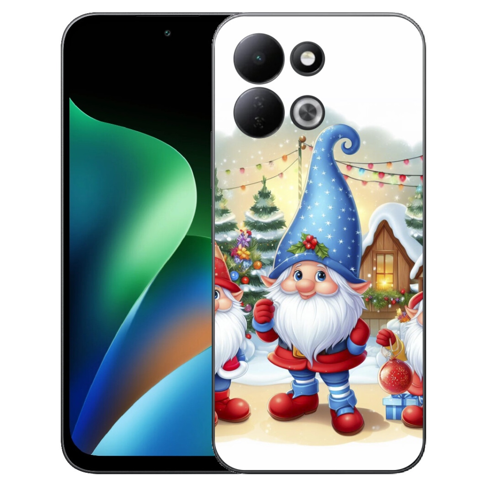 Gélový kryt mmCase na Xiaomi Redmi 17 4G/5G - vianočné škriatkovia