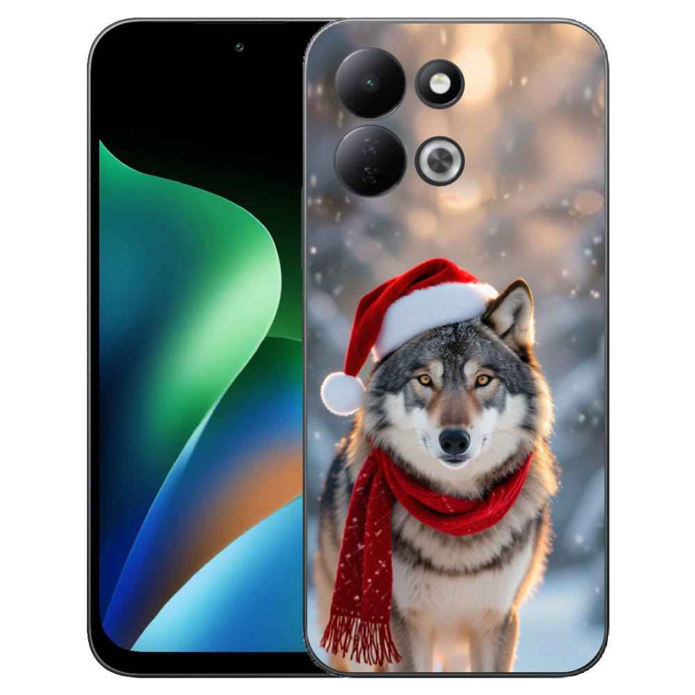 Gélový kryt mmCase na Xiaomi Redmi 17 4G/5G - vianočný vlk