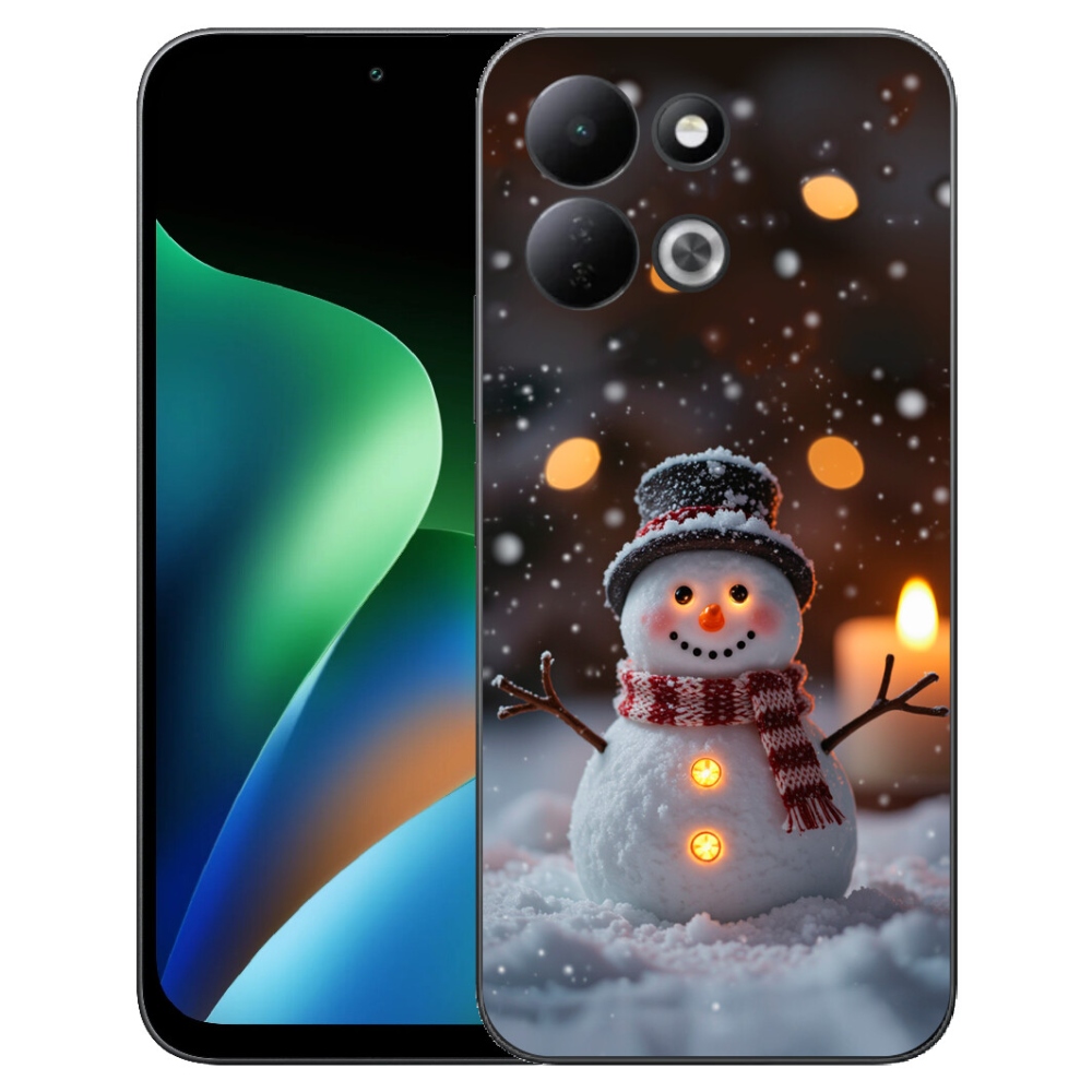 Gélový kryt mmCase na Xiaomi Redmi 17 4G/5G - veselý snehuliak