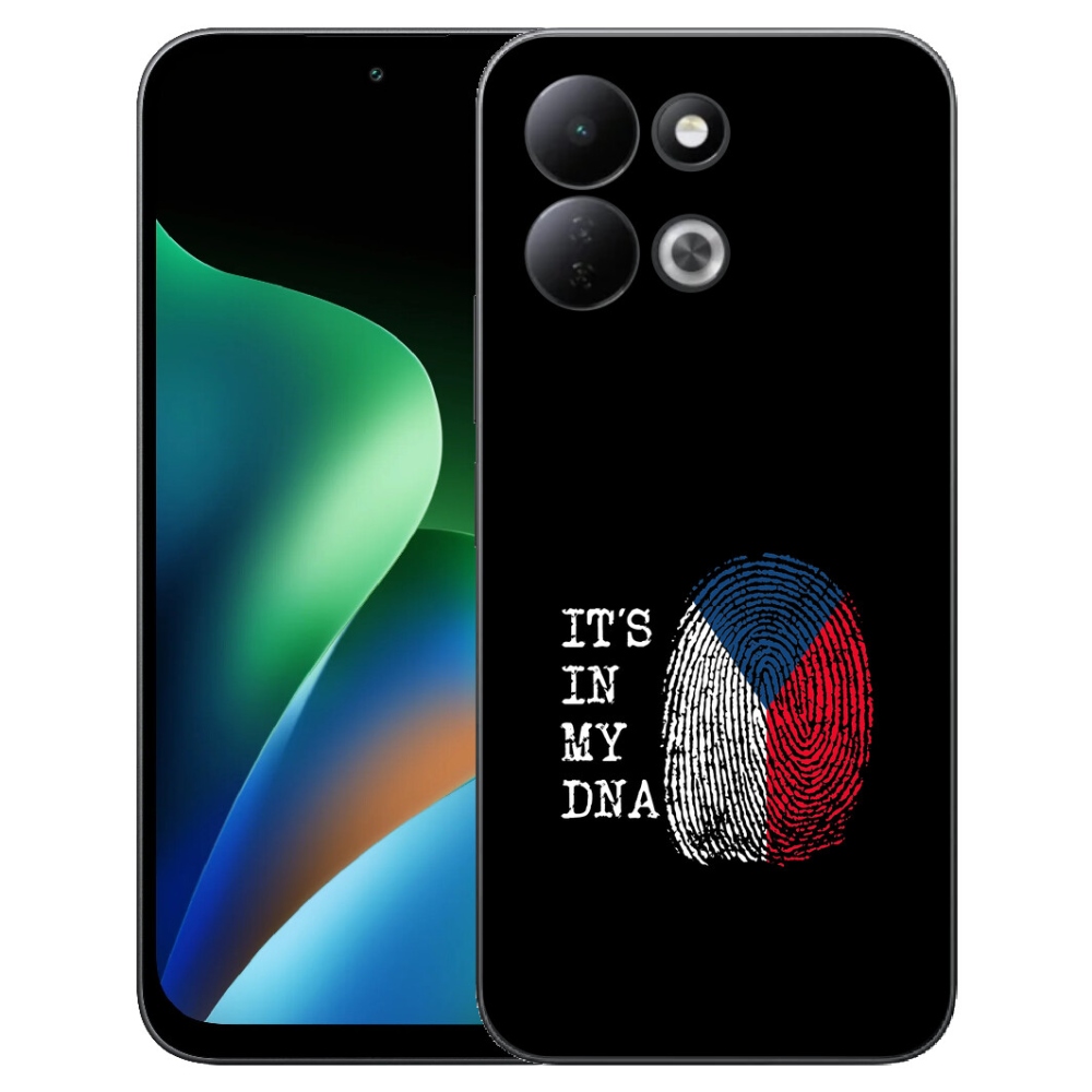 Gélový kryt mmCase na Xiaomi Redmi 17 4G/5G - vlajka odtlačok prsta čierne pozadie