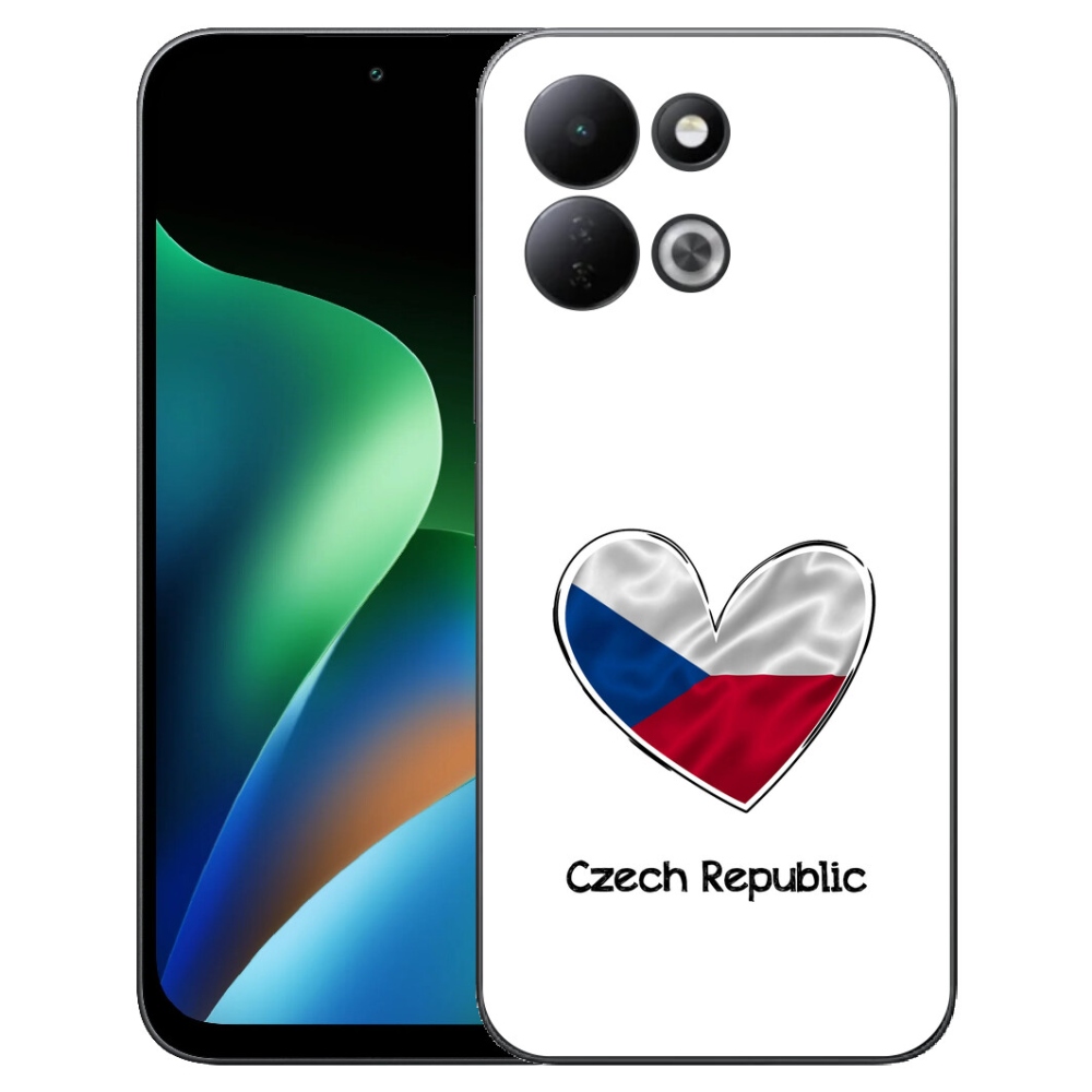 Gélový kryt mmCase na Xiaomi Redmi 17 4G/5G - vlajka srdca biele pozadie