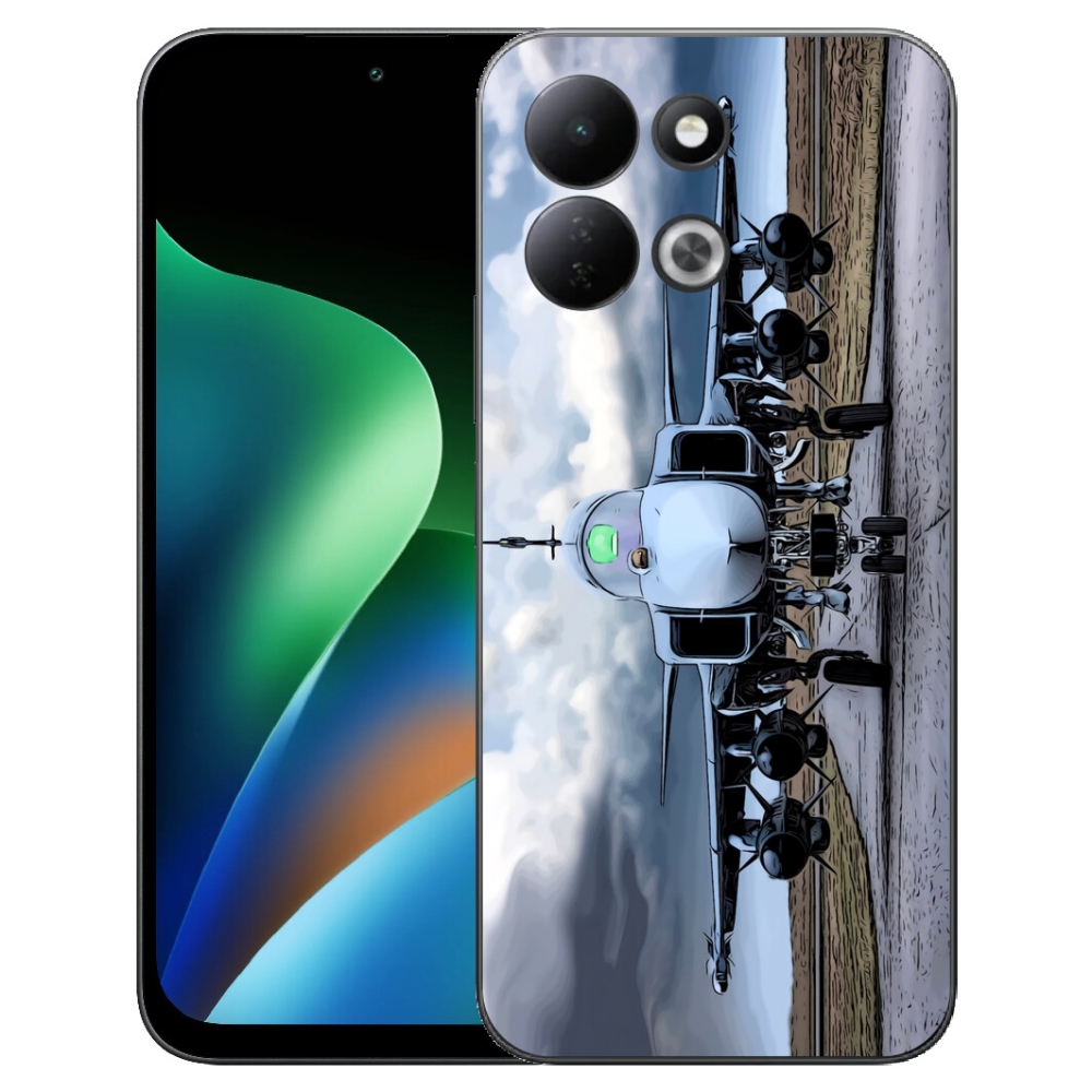 Gélový kryt mmCase na Xiaomi Redmi 17 4G/5G - vojenské lietadlo
