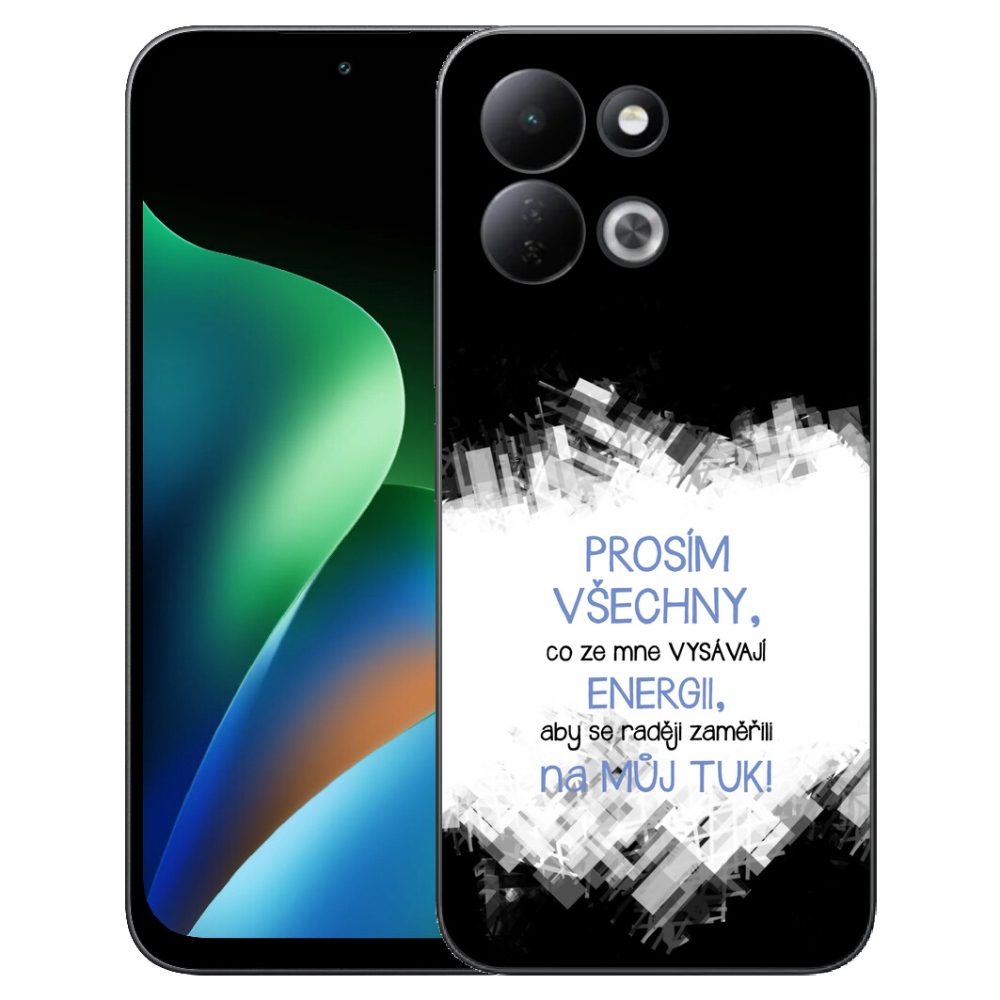 Gélový kryt mmCase na Xiaomi Redmi 17 4G/5G - vtipný text 1 modrý