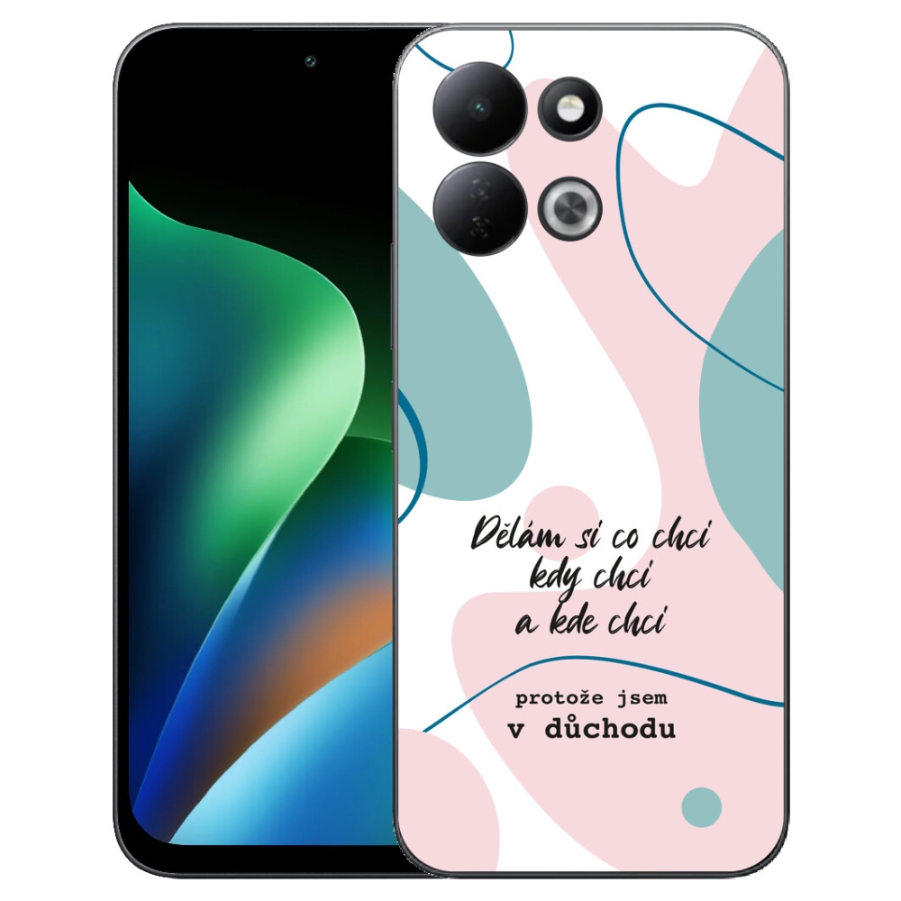 Gélový kryt mmCase na Xiaomi Redmi 17 4G/5G - vtipný text 10 biele pozadie