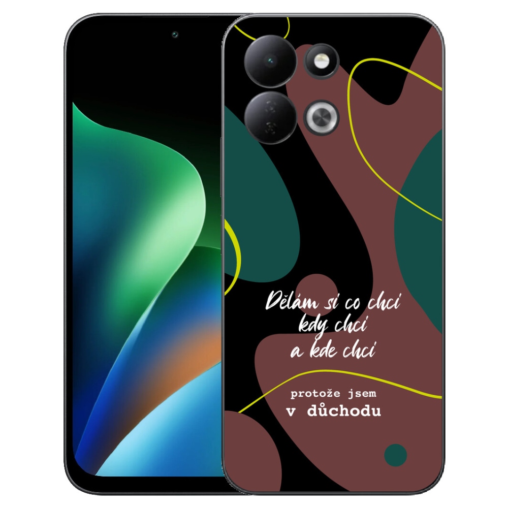 Gélový kryt mmCase na Xiaomi Redmi 17 4G/5G - vtipný text 10 čierne pozadie