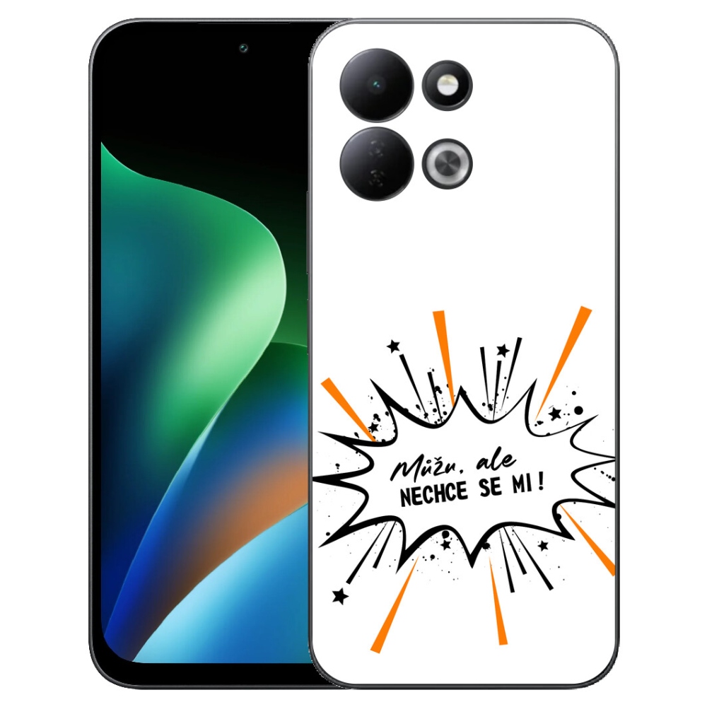 Gélový kryt mmCase na Xiaomi Redmi 17 4G/5G - vtipný text 11 biele pozadie