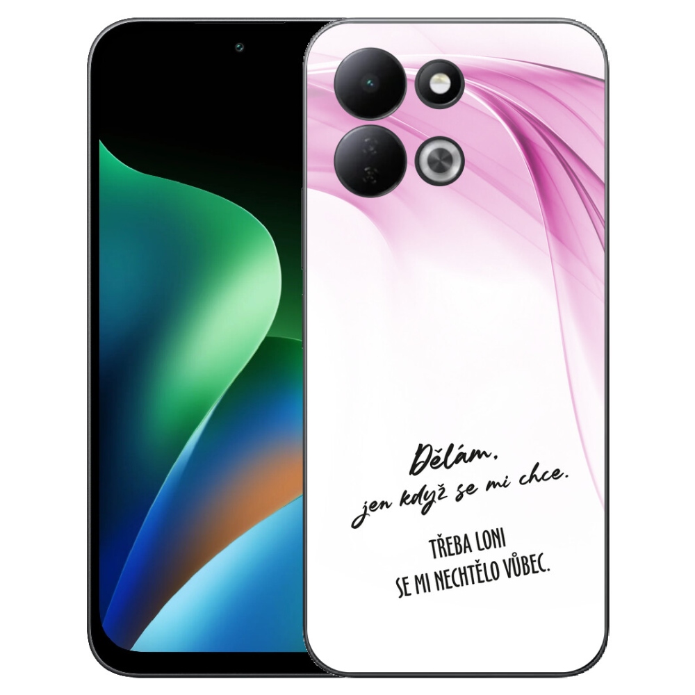 Gélový kryt mmCase na Xiaomi Redmi 17 4G/5G - vtipný text 12 biele pozadie