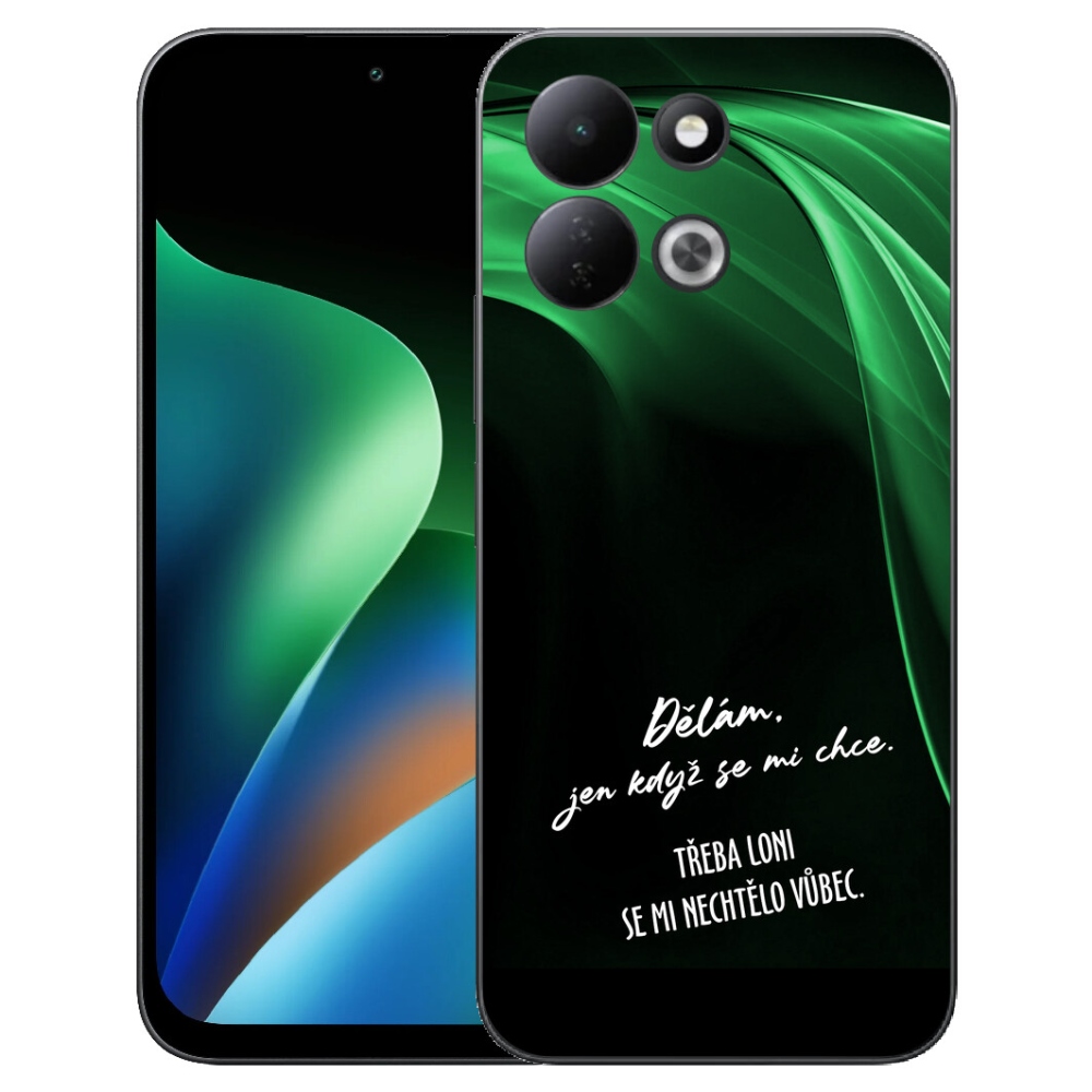 Gélový kryt mmCase na Xiaomi Redmi 17 4G/5G - vtipný text 12 čierne pozadie