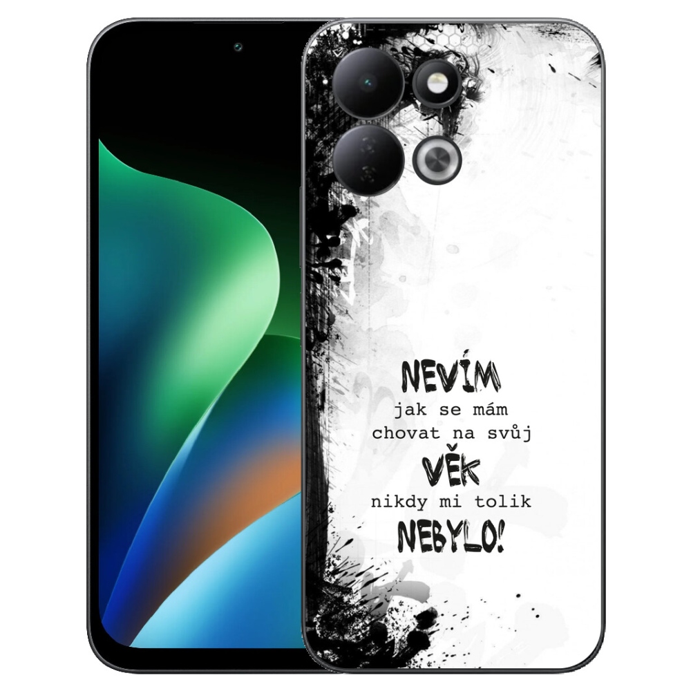 Gélový kryt mmCase na Xiaomi Redmi 17 4G/5G - vtipný text 14 biele pozadie