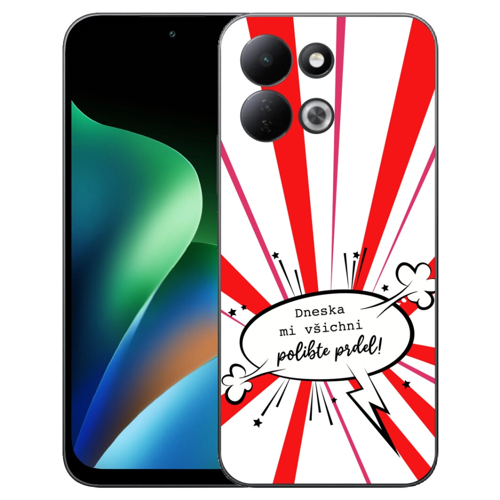 Gélový kryt mmCase na Xiaomi Redmi 17 4G/5G - vtipný text 15 biele pozadie