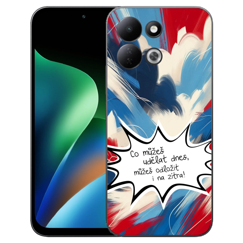 Gélový kryt mmCase na Xiaomi Redmi 17 4G/5G - vtipný text 9 biele pozadie
