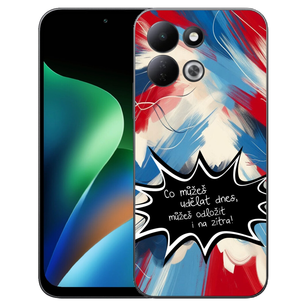 Gélový kryt mmCase na Xiaomi Redmi 17 4G/5G - vtipný text 9 čierne pozadie