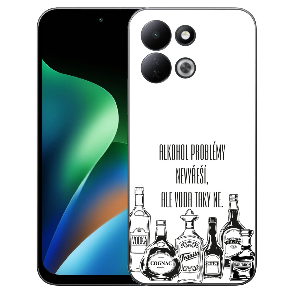 Gélový kryt mmCase na Xiaomi Redmi 17 4G/5G - vtipný text biele pozadie