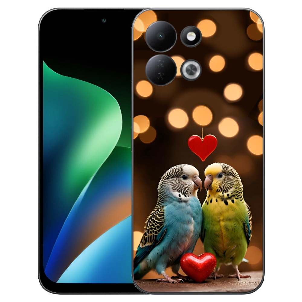 Gélový kryt mmCase na Xiaomi Redmi 17 4G/5G - zamilovaní papagáje