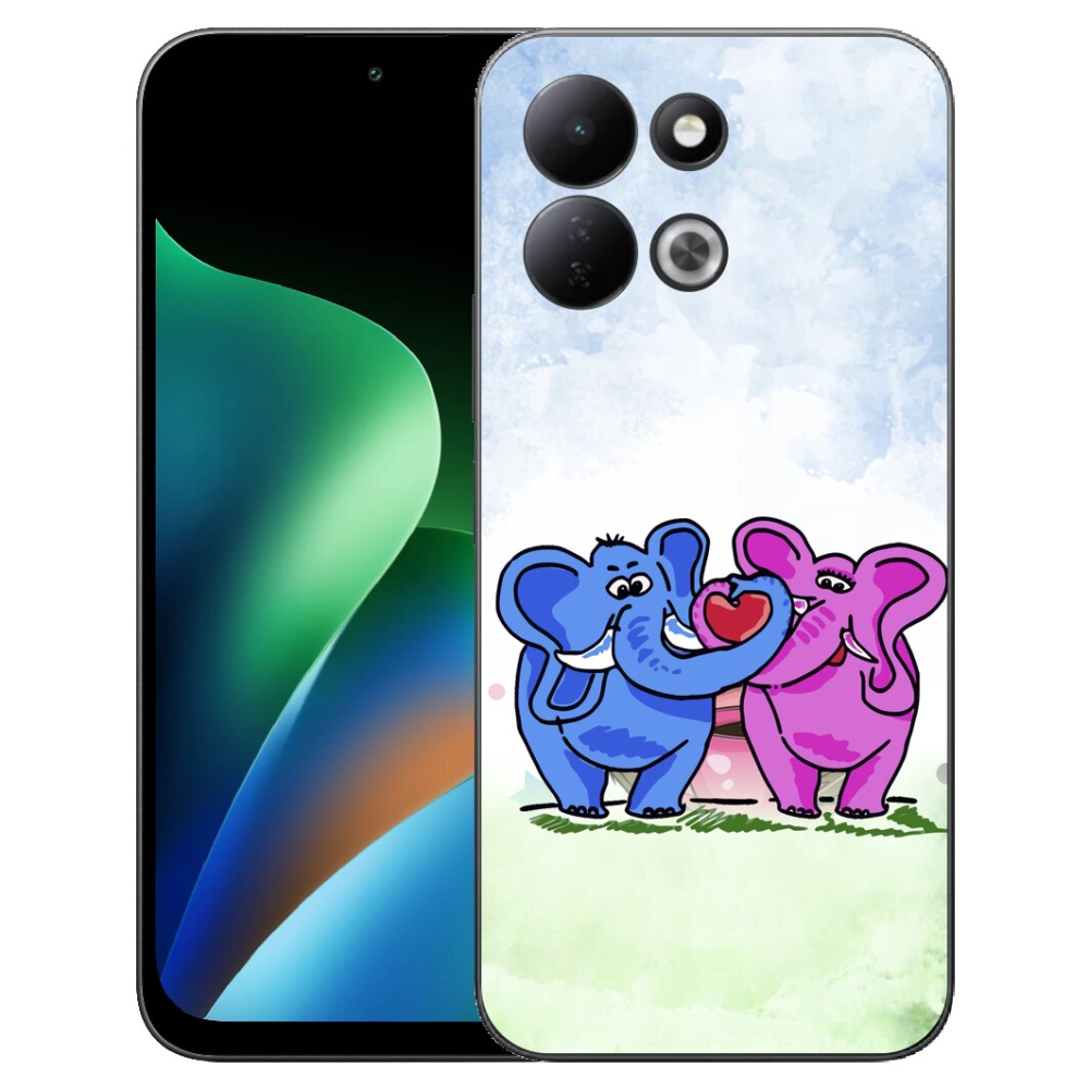 Gélový kryt mmCase na Xiaomi Redmi 17 4G/5G - zamilovaní slony