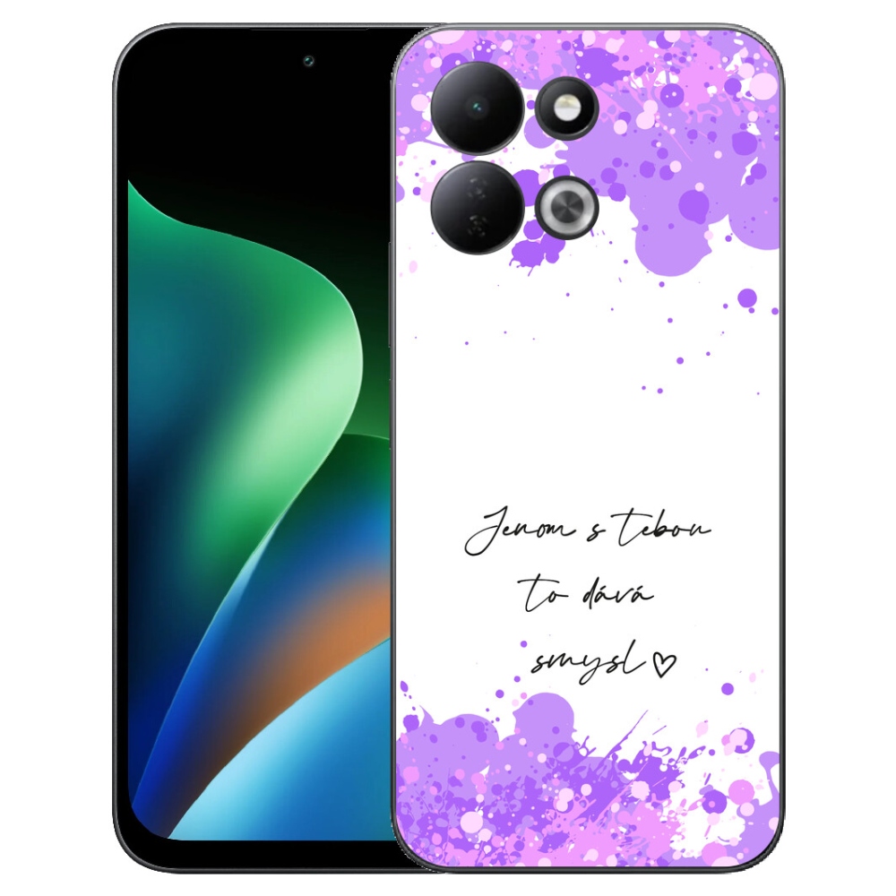Gélový kryt mmCase na Xiaomi Redmi 17 4G/5G - zamilovaný text biele pozadie