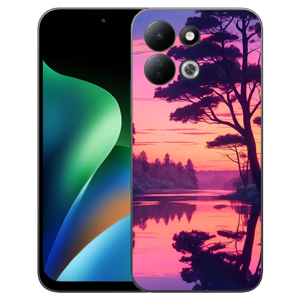 Gélový kryt mmCase na Xiaomi Redmi 17 4G/5G - západ slnka nad jazerom