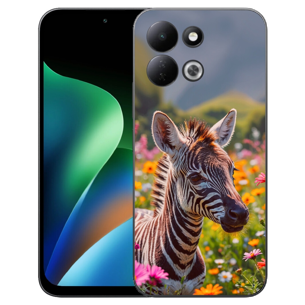 Gélový kryt mmCase na Xiaomi Redmi 17 4G/5G - zebra na lúke