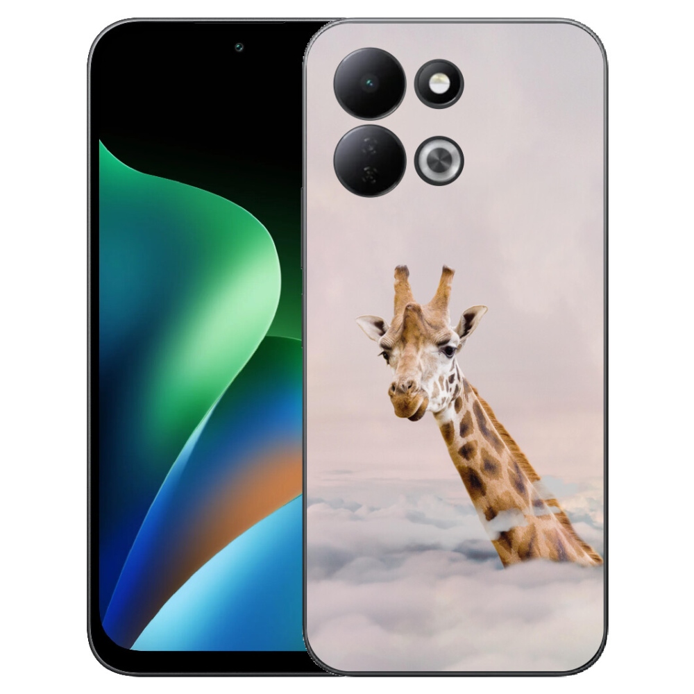 Gélový kryt mmCase na Xiaomi Redmi 17 4G/5G - žirafa v oblakoch