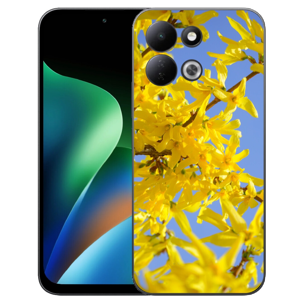 Gélový kryt mmCase na Xiaomi Redmi 17 4G/5G - žlté kvety