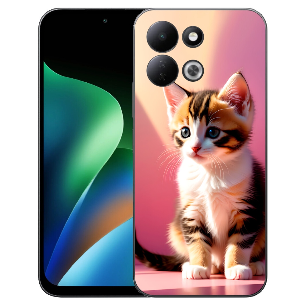 Gélový kryt mmCase na Xiaomi Redmi 17 4G/5G - zvedavé mačiatko 2