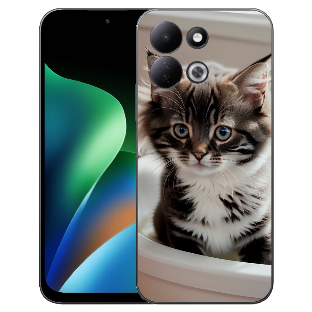 Gélový kryt mmCase na Xiaomi Redmi 17 4G/5G - zvedavé mačiatko