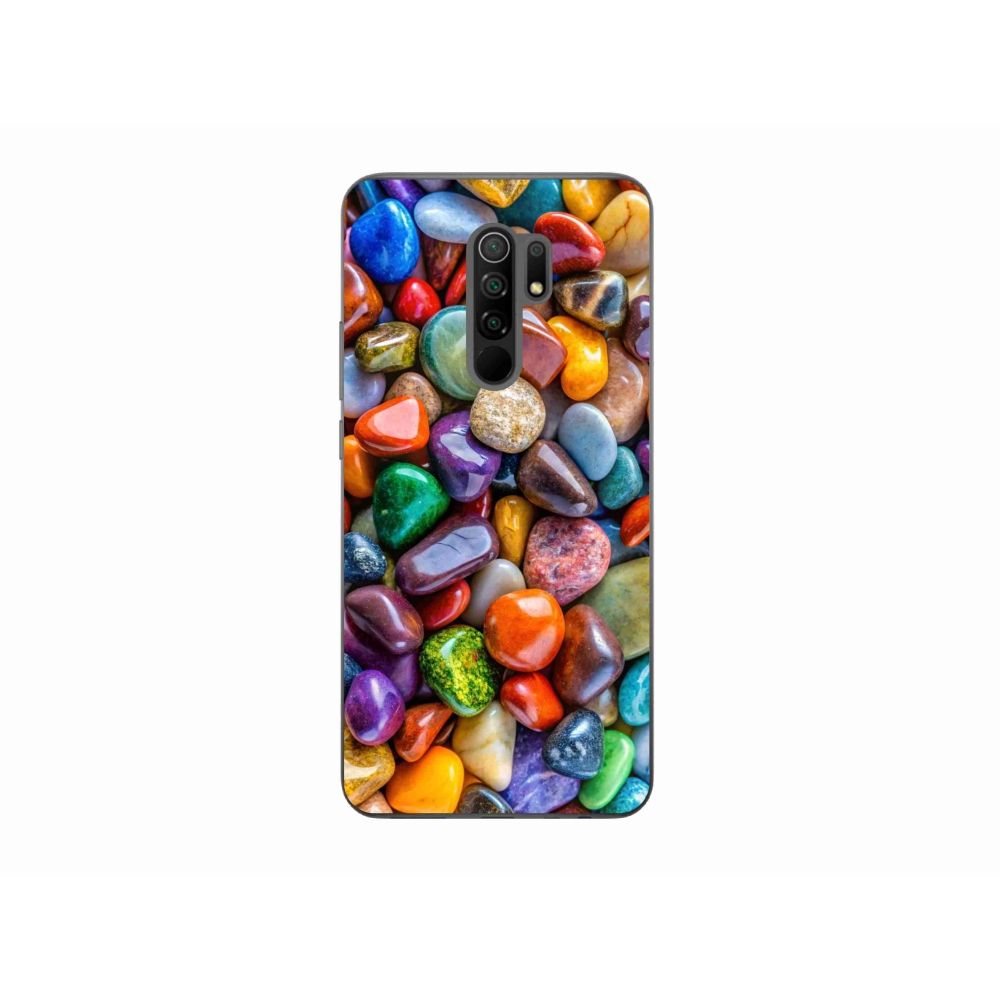 Gélový kryt mmCase na Xiaomi Redmi 9 - farebné kamienky