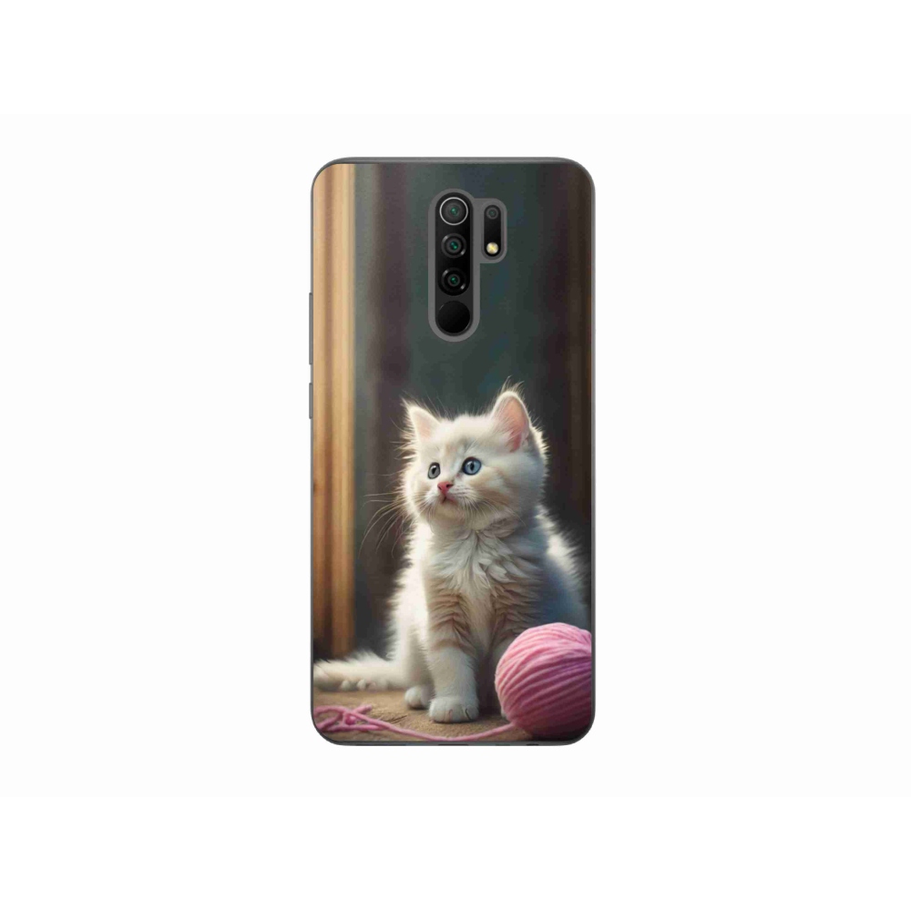 Gélový kryt mmCase na Xiaomi Redmi 9 - biele mačiatko 2