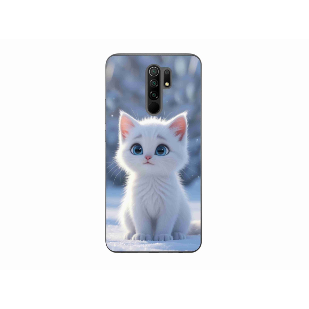 Gélový kryt mmCase na Xiaomi Redmi 9 - biele mačiatko 3