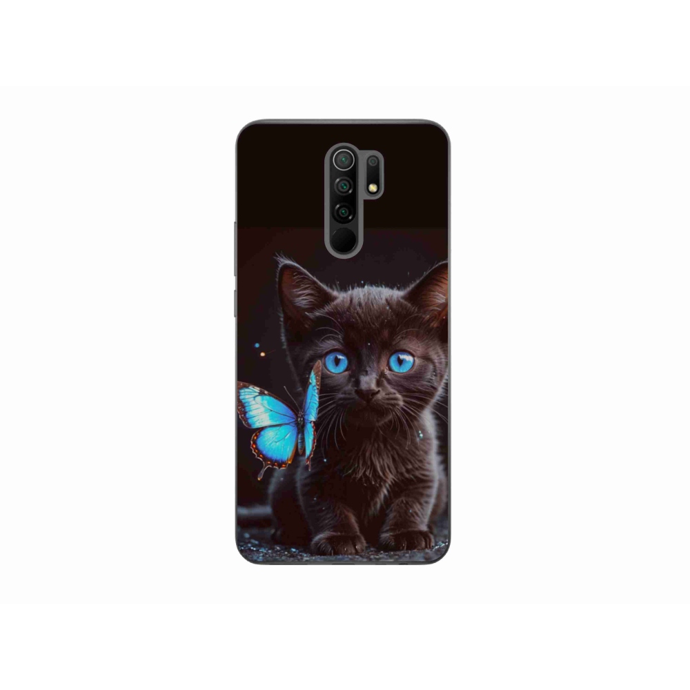 Gélový kryt mmCase na Xiaomi Redmi 9 - čierne mačiatko 3