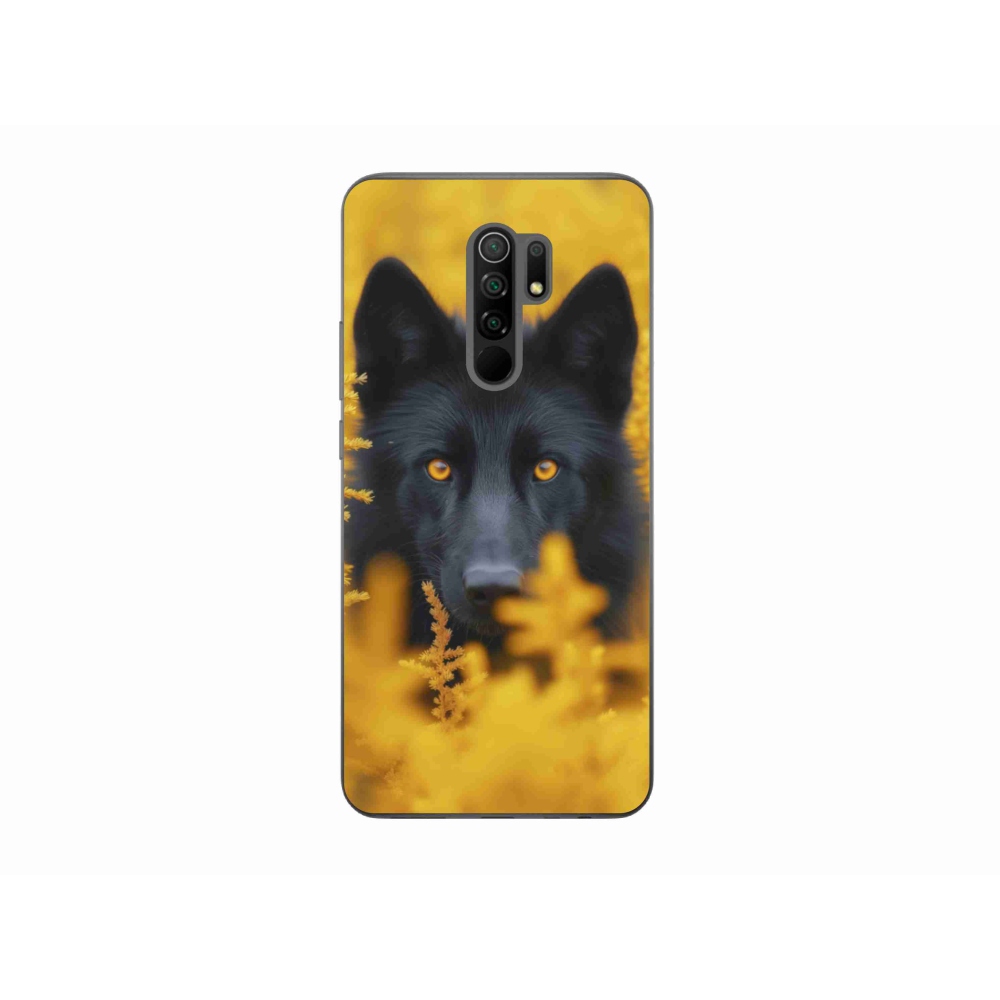 Gélový kryt mmCase na Xiaomi Redmi 9 - čierny vlk 2