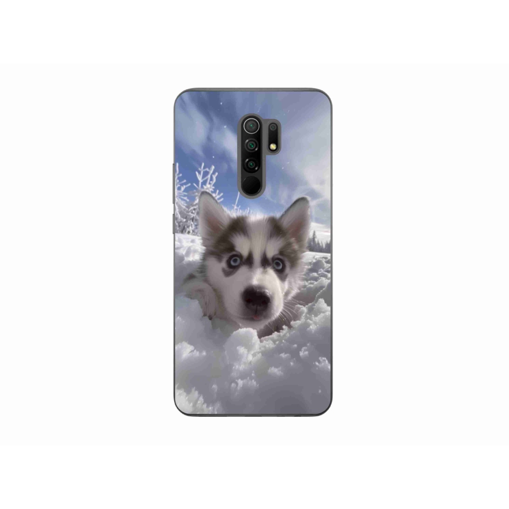 Gélový kryt mmCase na Xiaomi Redmi 9 - husky v snehu