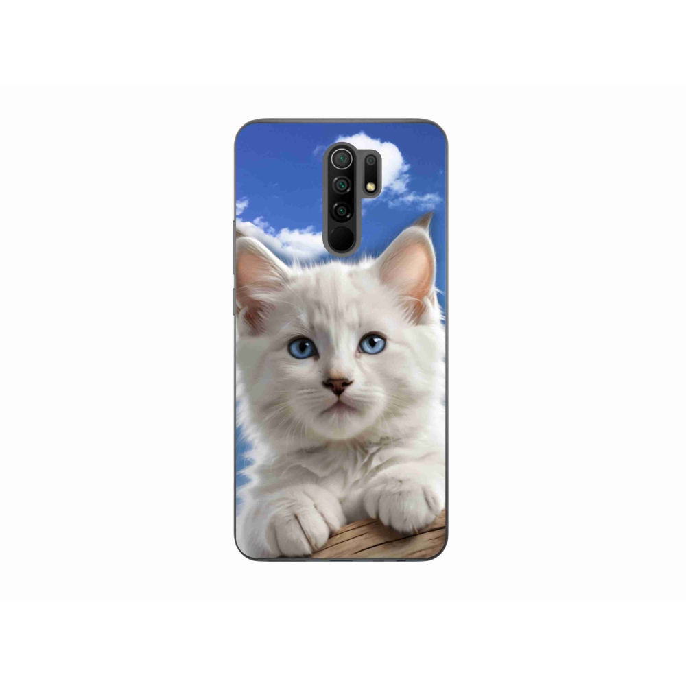 Gélový kryt mmCase na Xiaomi Redmi 9 - mačiatko a oblaky