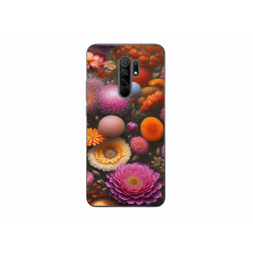 Gélový kryt mmCase na Xiaomi Redmi 9 - kvetinová kompozícia