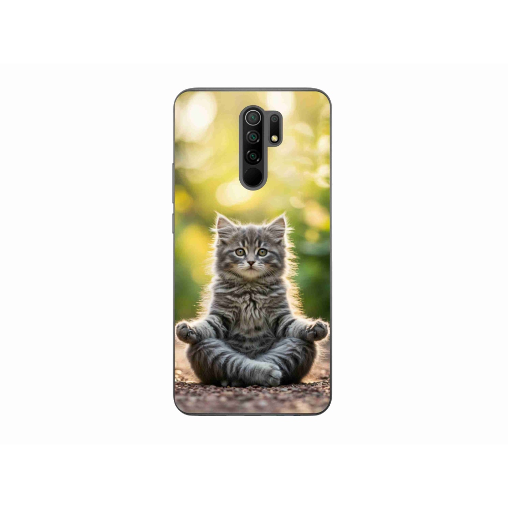 Gélový kryt mmCase na Xiaomi Redmi 9 - meditujúce mačiatko