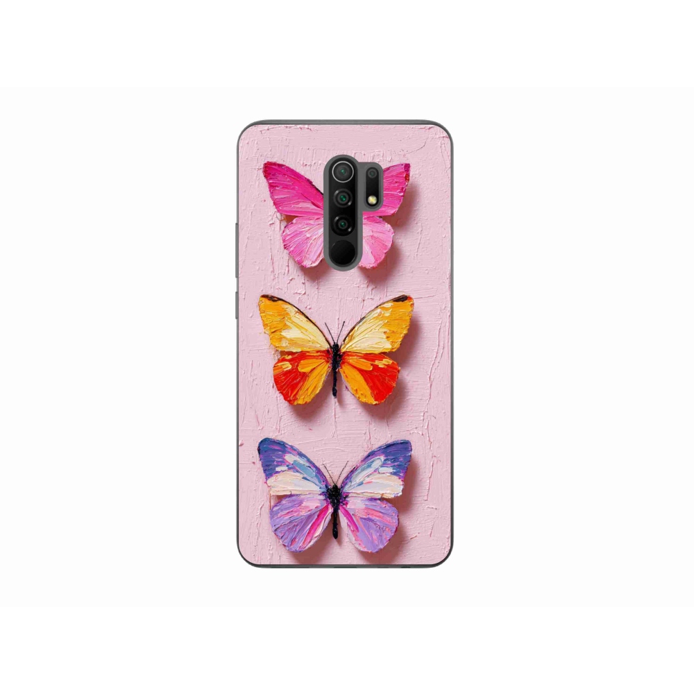 Gélový kryt mmCase na Xiaomi Redmi 9 - motýlia trojica