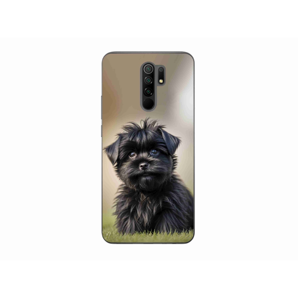 Gélový kryt mmCase na Xiaomi Redmi 9 - roztomilý čierny psík