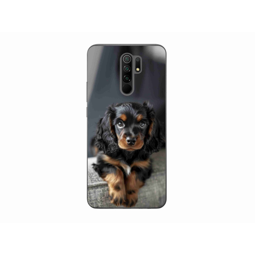 Gélový kryt mmCase na Xiaomi Redmi 9 - roztomilý dlhosrstý jazvečík