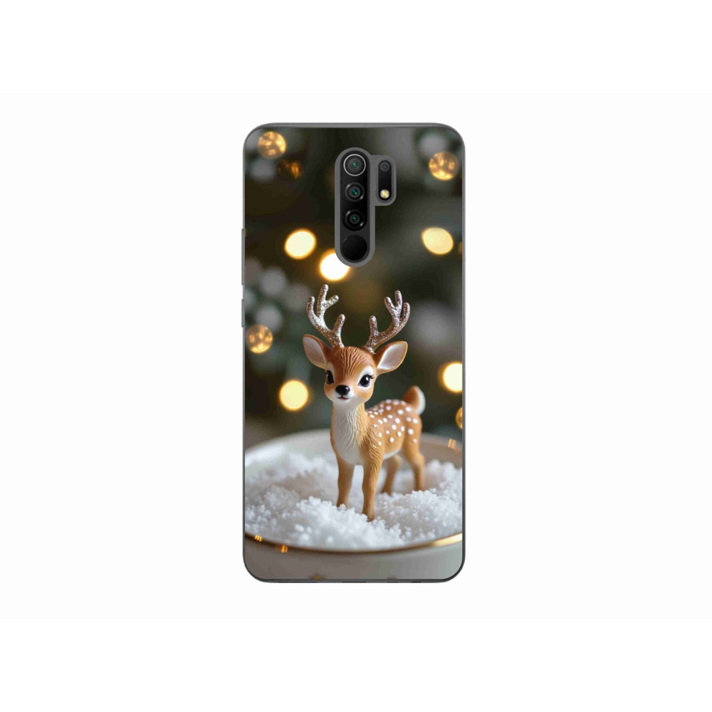 Gélový kryt mmCase na Xiaomi Redmi 9 - roztomilý vianočný jeleň