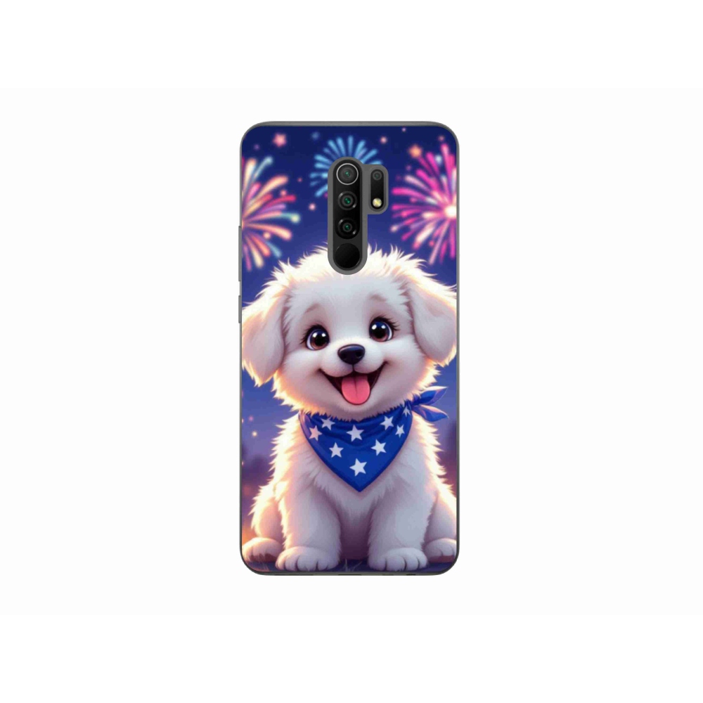 Gélový kryt mmCase na Xiaomi Redmi 9 - slávnostné šteňa