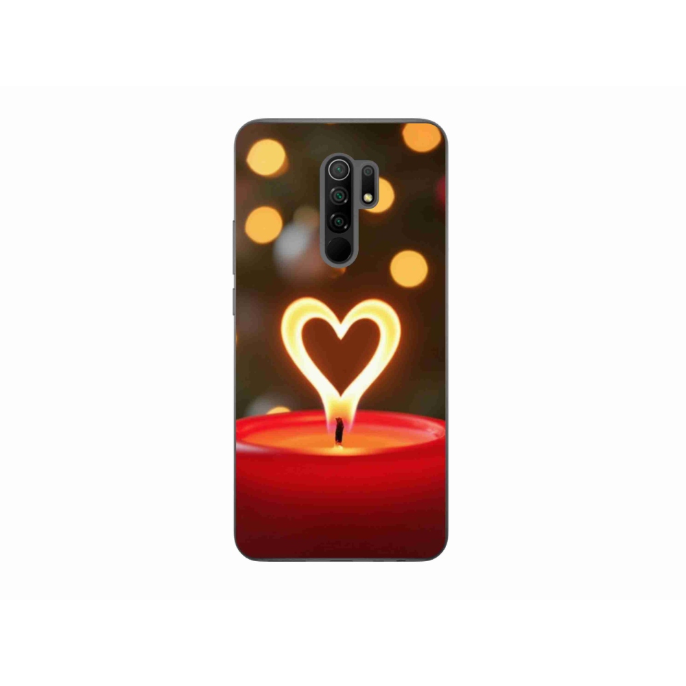 Gélový kryt mmCase na Xiaomi Redmi 9 - srdce z plameňa