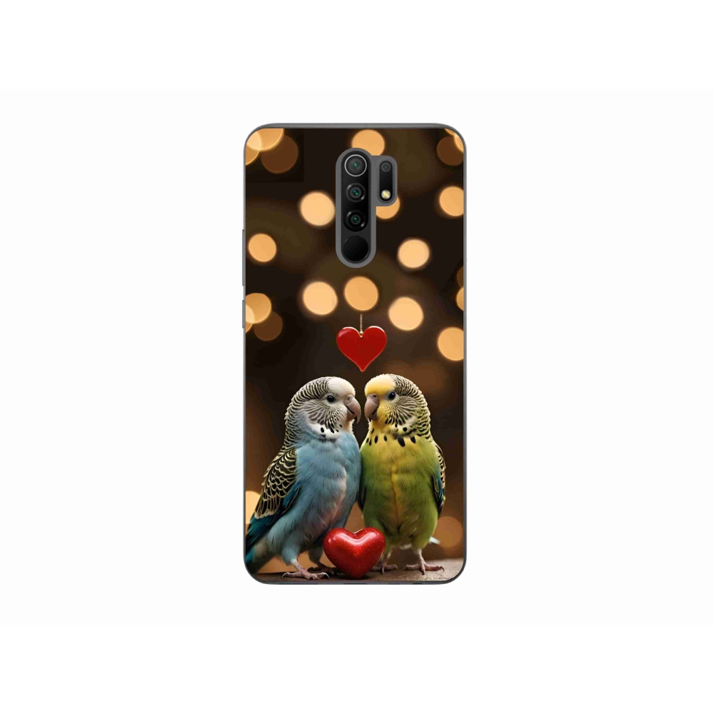 Gélový kryt mmCase na Xiaomi Redmi 9 - zamilovaní papagáje