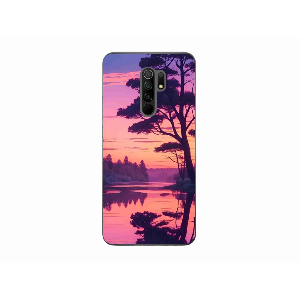 Gélový kryt mmCase na Xiaomi Redmi 9 - západ slnka nad jazerom